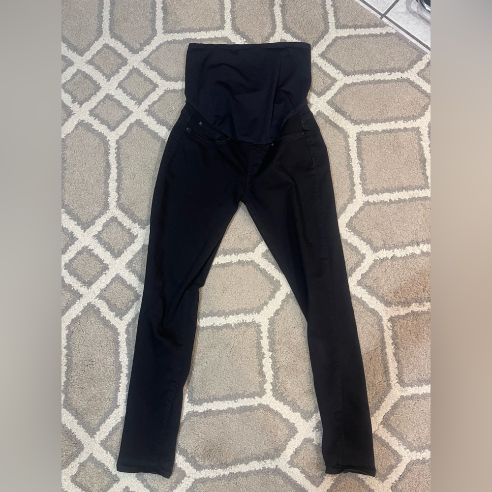 Signature by Levi Strauss Black Maternity Skinny Pants - Picture 1 of 3